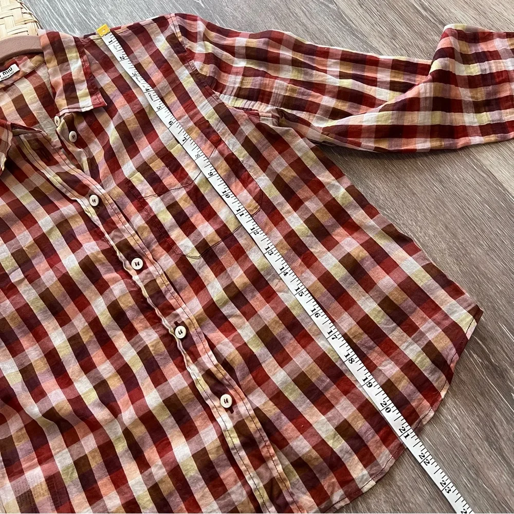 Miu miu plaid button down shirt - Picture 3 of 11